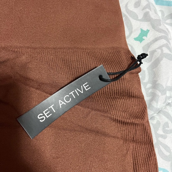 NWT Set Active Brown Bike Shorts Size Small - Picture 5 of 5